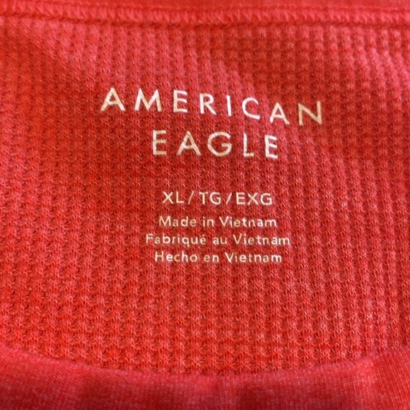 NWOT American Eagle Waffle Knit Short Sleeved  Shirt Size XL - Picture 3 of 5